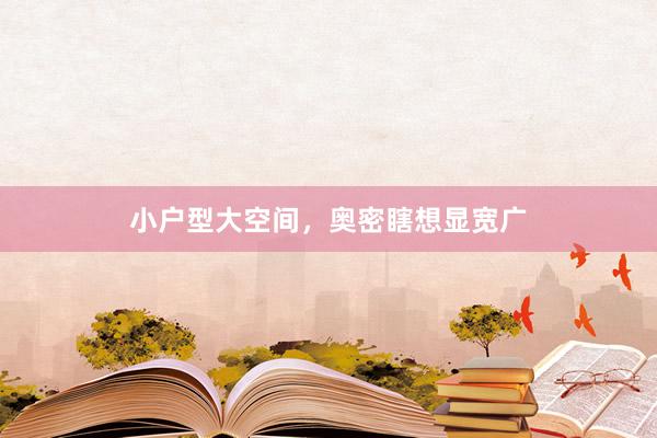 小户型大空间，奥密瞎想显宽广
